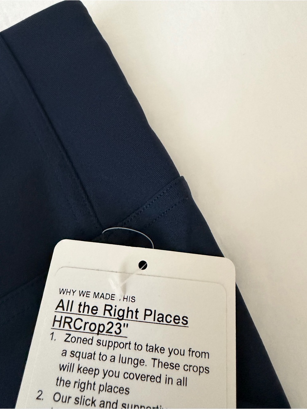 NWT Lululemon all the right places  23 navy Cropped Leggings with Side Pockets - Picture 2 of 4